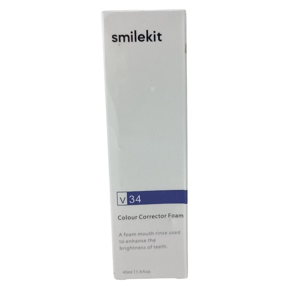 Smile Kit V34 Colour Corrector Foam Tooth Whitening Mouth Rinse 1.5oz.